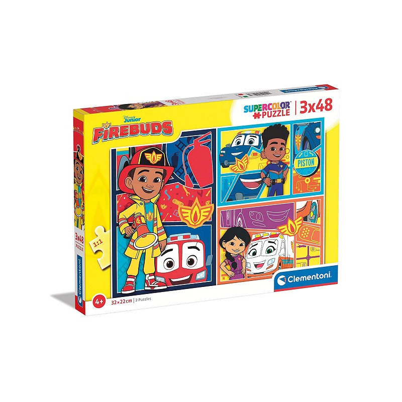 CLE puzzle 3x48 SuperKolor Disney Firebuds 25283