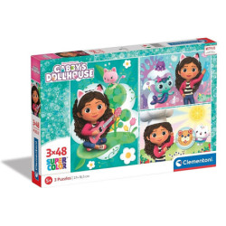 CLE puzzle 3x48 SuperKolor Domek Gabby 25290