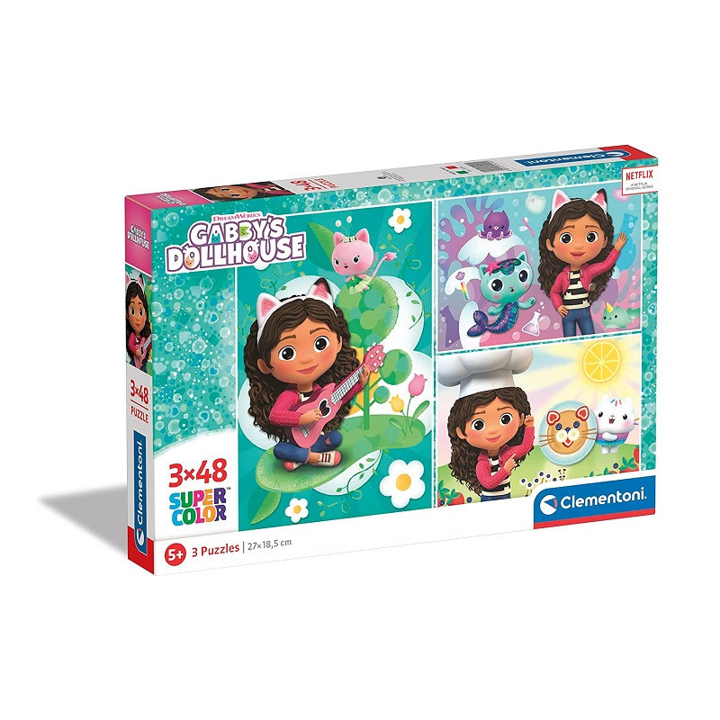 CLE puzzle 3x48 SuperKolor Domek Gabby 25290