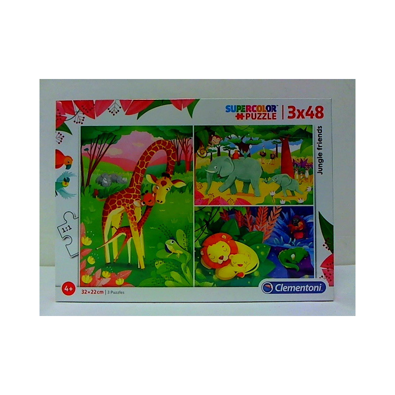 CLE puzzle 3x48 SuperKolor JungleFriends 25233
