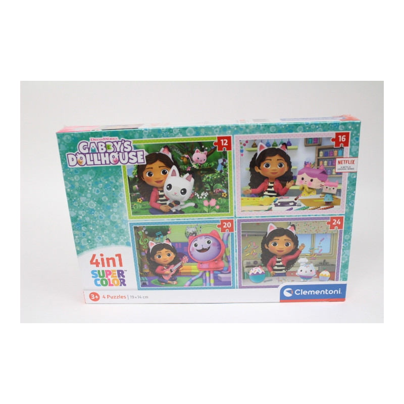 CLE puzzle 4w1 SuperKolor Domek Gabby 21524