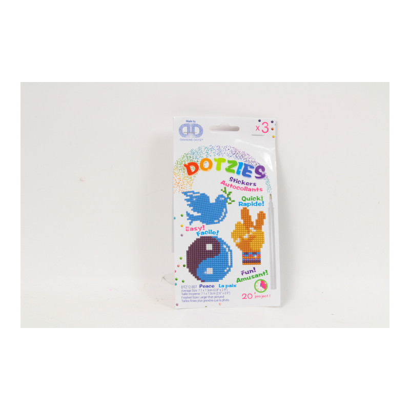 Diamond Dotz peace- 3pak naklejki 45751