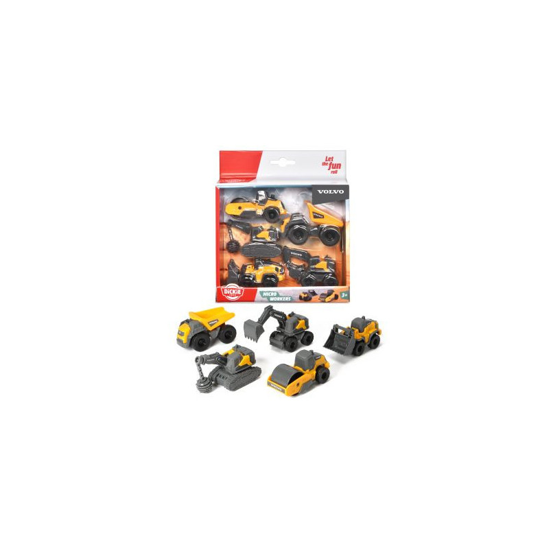 Dickie 5-pak pojazdów budowlanych Volvo 372-2008