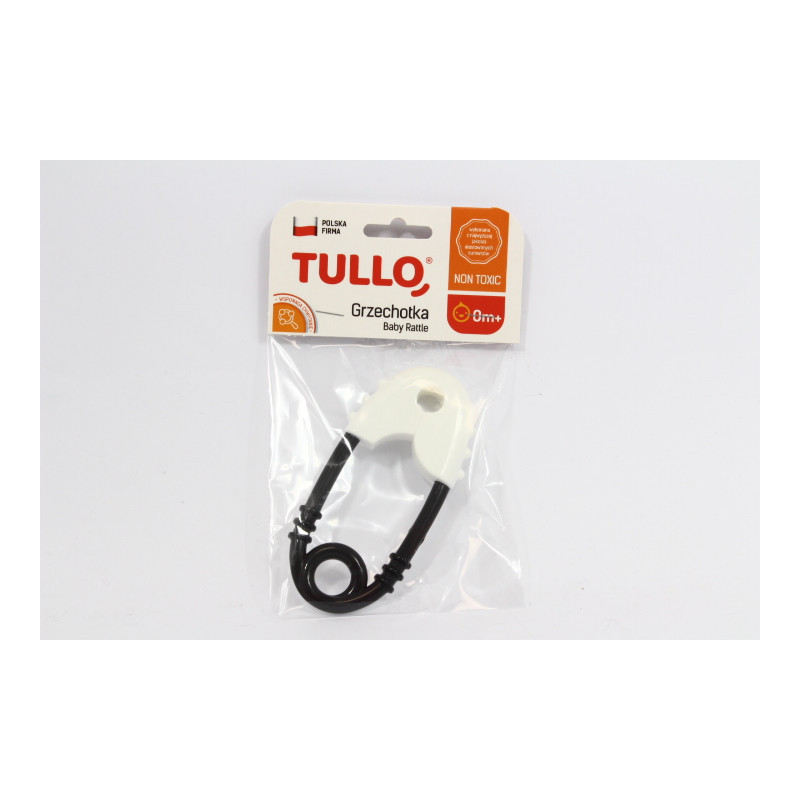 Grzechotka agrafka czarno-biała 174 71742