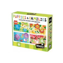 HEADU Świat zwierząt karty układanka 2-4 54358