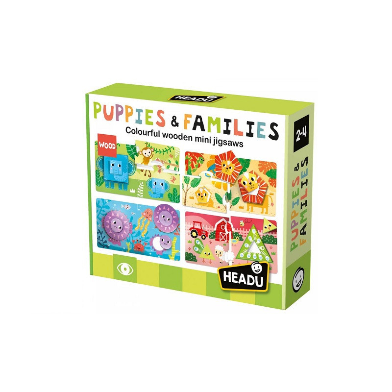 HEADU Świat zwierząt karty układanka 2-4 54358