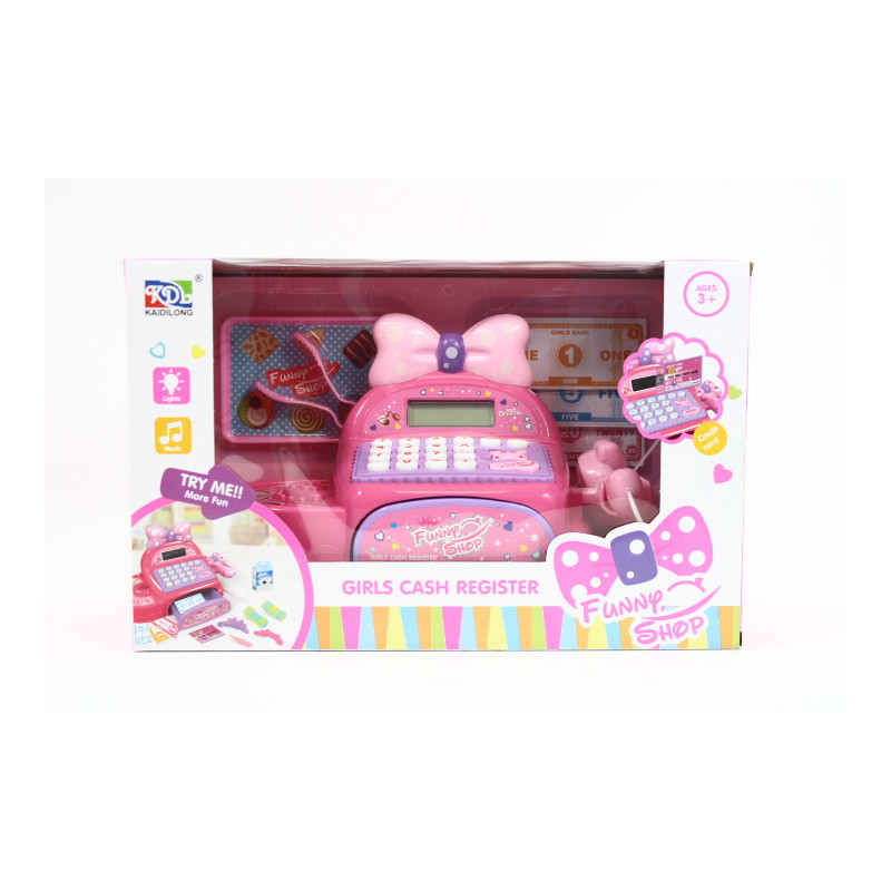 Kasa na baterie różowa z kokardką KDL888-7 09233