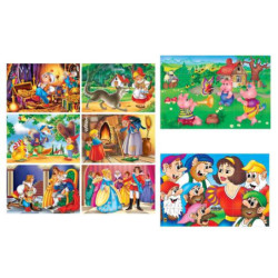 Klocki układanka - bajkowe 24el 04614