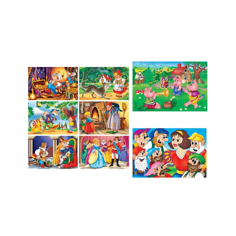 Klocki układanka - bajkowe 24el 04614