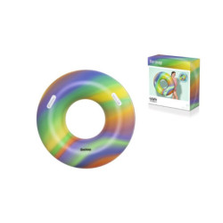 Koło do pływ.tęczowe 119cm+uchwyty B36352 25247