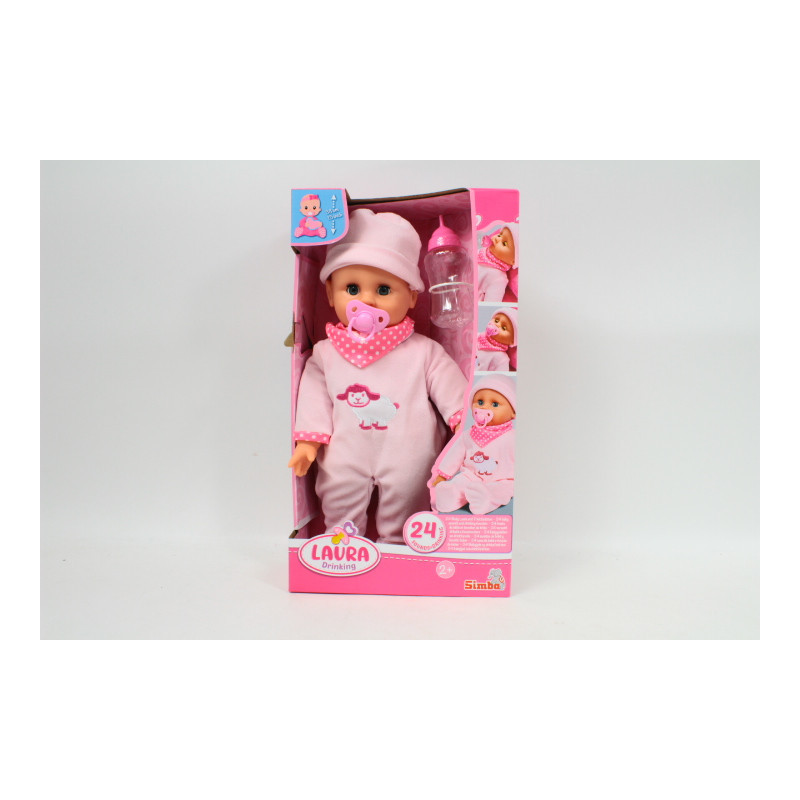 Laura 38cm z butelką 24 dźwięki 514-0009