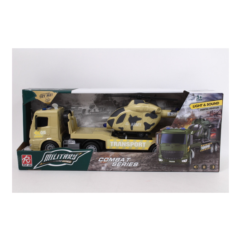 Laweta wojskowa+helikopter39cm św/dźw RJ3398 15075