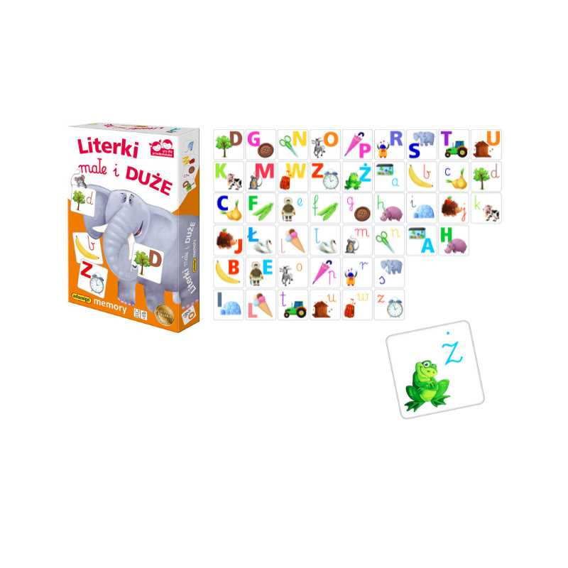 Literki małe i duże Gra memory Adamigo N 07431