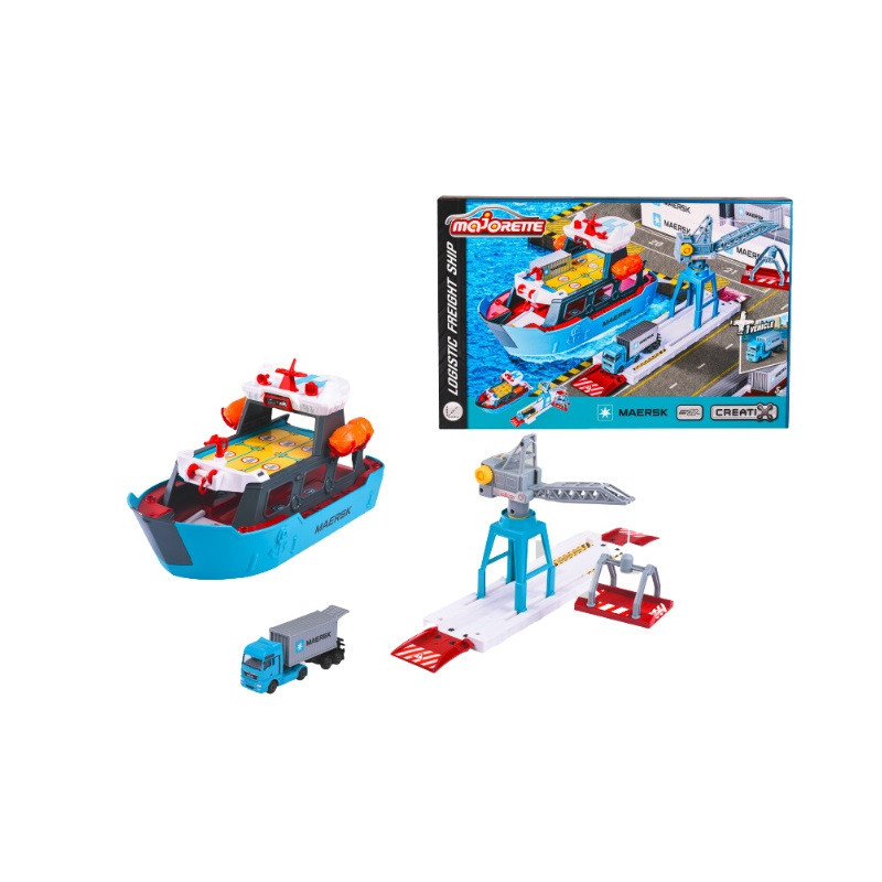 Majorette Maersk zestaw transport z autem 205-0039