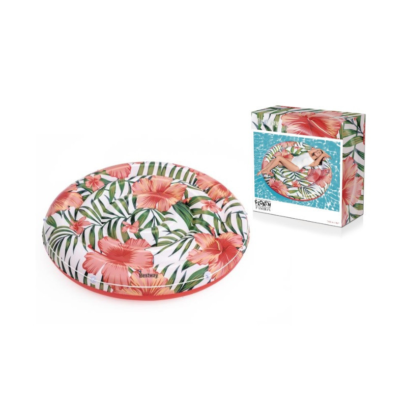 Materac dmuchany Wyspa kwiaty 158cm B43410 82855