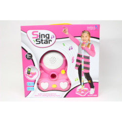 Mikrofon stojący różowy HT168B 10475