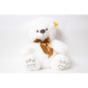 Miś biały z brązową kokardką 04119 41199