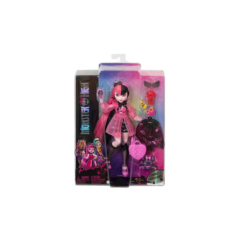 MONSTER HIGH Draculaura lalka+akces HHK51 /4