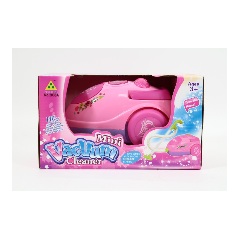 Odkurzacz różowy na baterie 2038A 09516