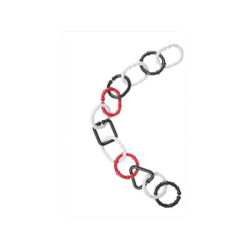 Ogniwa do łączenia czarno-białe 12szt 160 71605