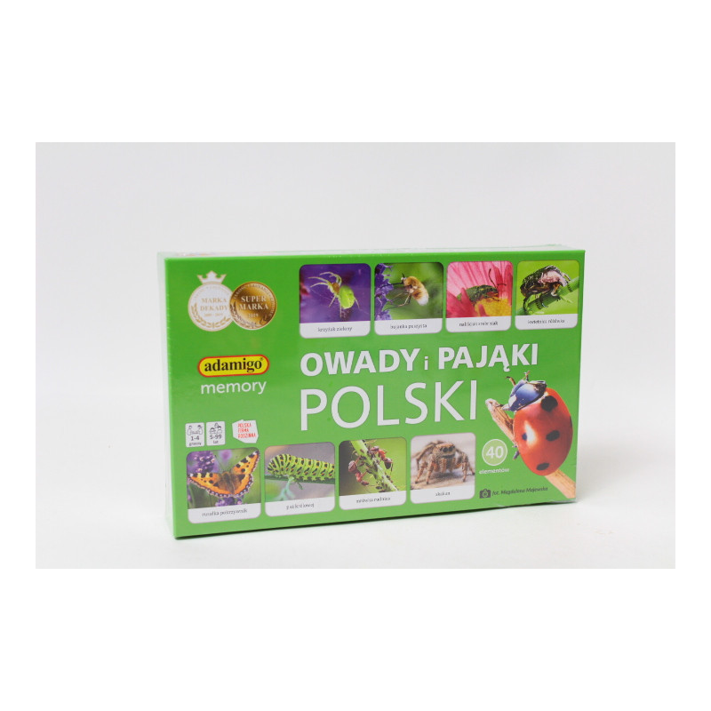 Owady i pająki Polski Gra memory Adamigo 07868
