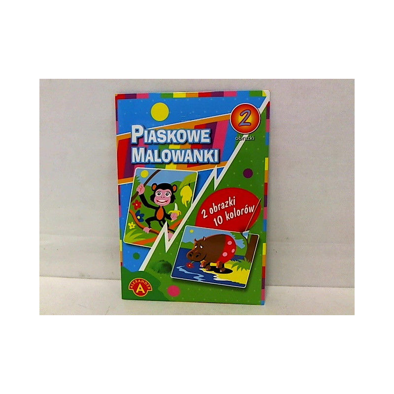 Piaskowa malowanka-hipopotam, małpa 13986