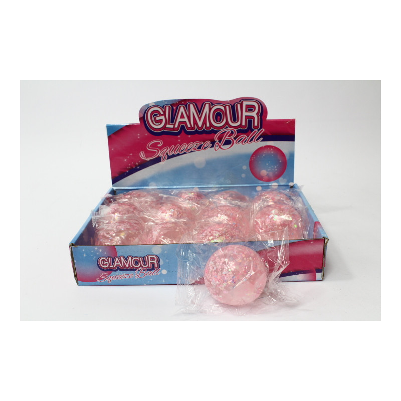 Piłeczka d/ścisk.brokat kwiatek6cm 12/opak 621220