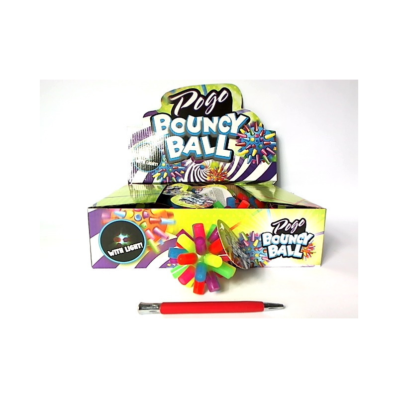 Piłeczka odbijająca 8cm 12/box świeci 621174 45952