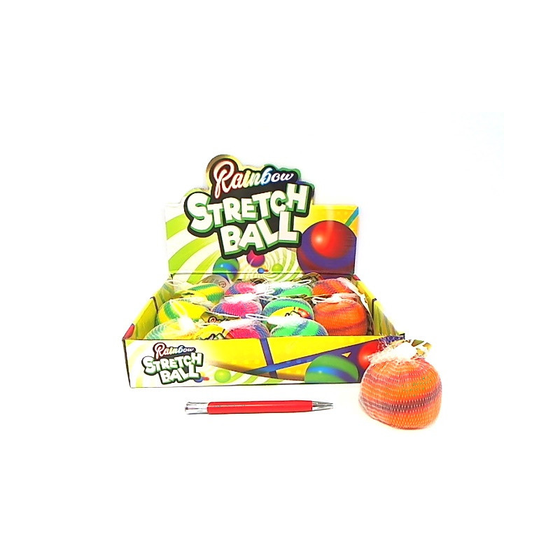 Piłeczka tęczowa do rozciągania 7cm 12disp 620941