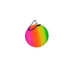 Piłka tęczowa na sprężynce 21cm 720547 44221