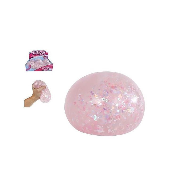 Piłka XXL brokat kwiatek d/ścisk.9cm 621529 79889