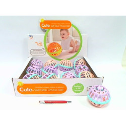 Piłka z kulką dla malucha 12szt/disp 522 04474