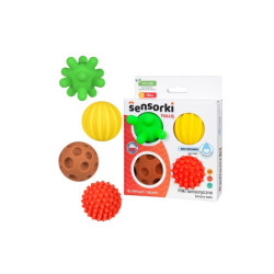 Piłki sensoryczne 4szt Bez dziurki 495 74958