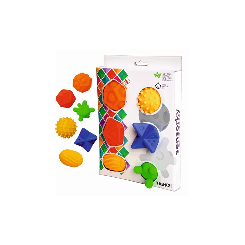 Piłki sensoryczne 6szt pudełko 885 68857