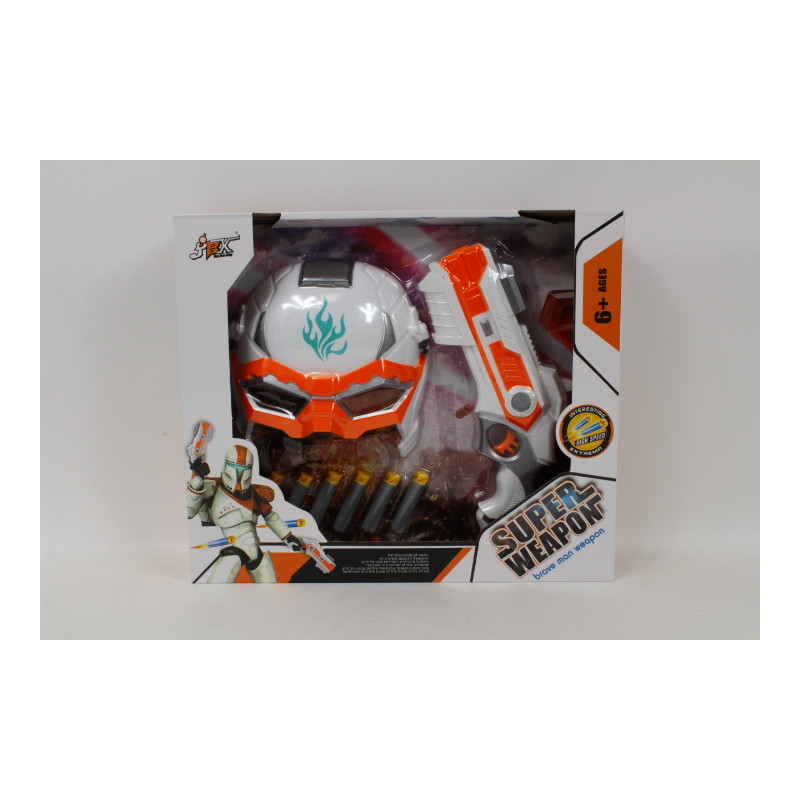 Pistolet na strzałki piankowe+maska G200521 55501