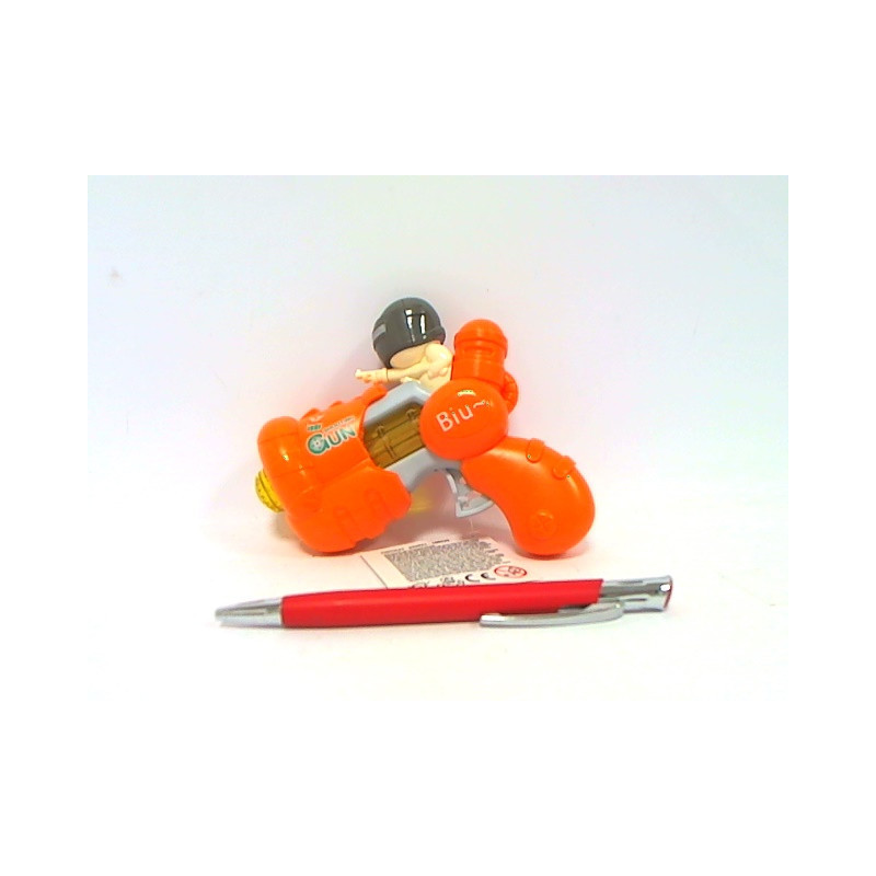 Pistolet z dźwiękiem i światłem 12szt/disp 160325