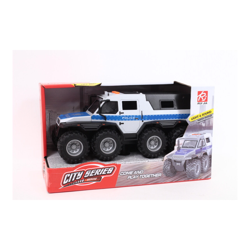 Pojazd 8-kołowy policja 27cm św/dźw RJ5529B 07114