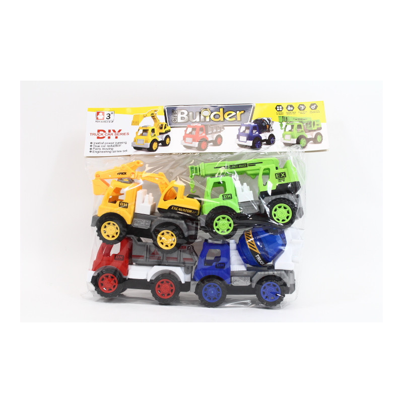 Pojazdy budowlane 4 szt/op zestaw 2022-8 708 9097