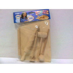 Przybory kuchenne średnie drewniane 30209