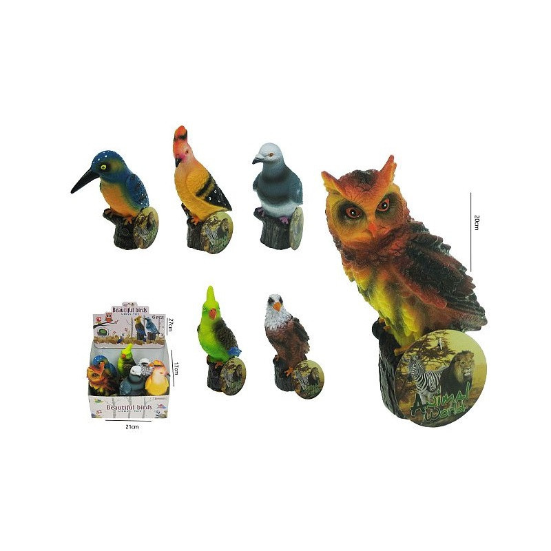 Ptaszki z dźwiękiem 20cm 6 wzorów H13518 43044