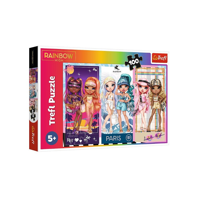 PUZZLE 100 Tęczowe laleczki /MGA RainbowHigh 16444
