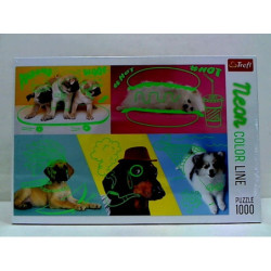 PUZZLE 1000 NeonColorLine Odlotowe psy 10578
