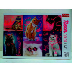 PUZZLE 1000 NeonColorLine Super koty 10581