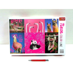 PUZZLE 1000 NeonColorLine-Szalone Zwierzaki 10594