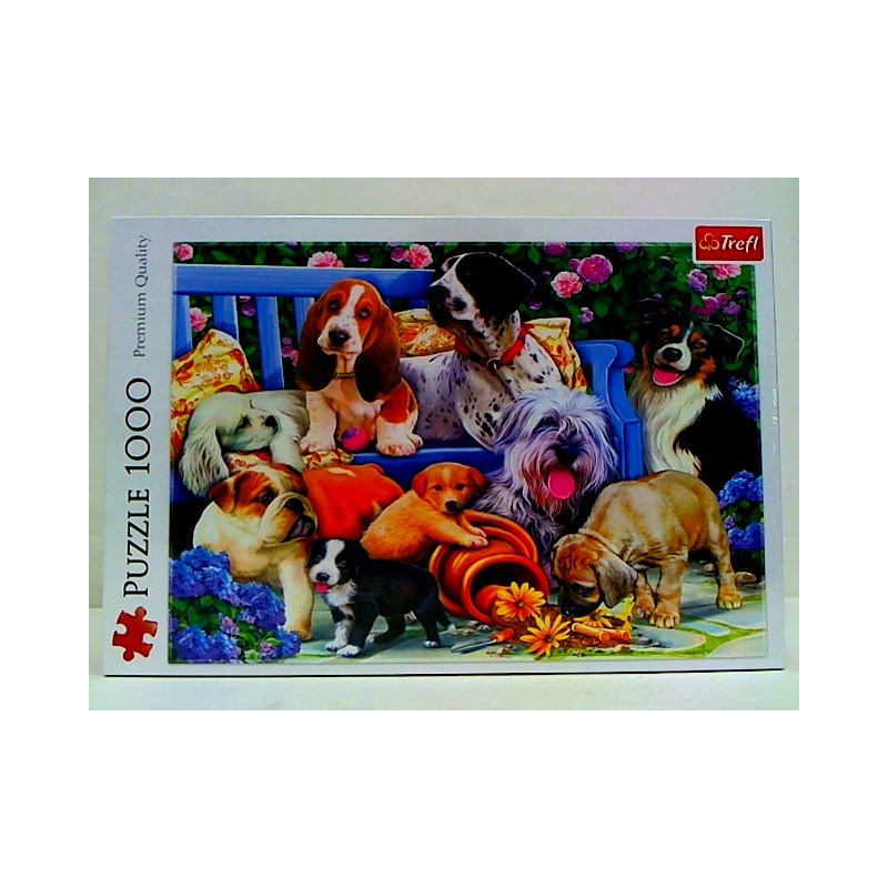 PUZZLE 1000 Psy w ogrodzie 10556