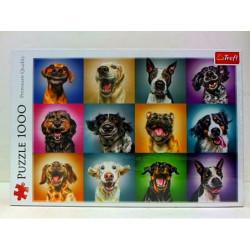PUZZLE 1000 Zabawne psie portrety 10462