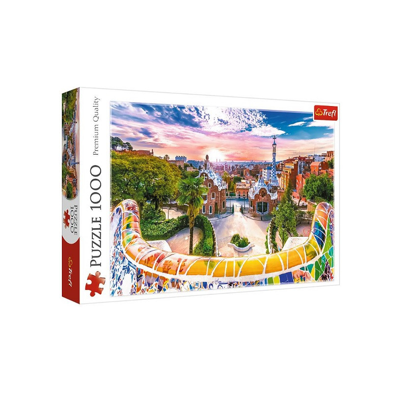 PUZZLE 1000 Zachód słońca nad Barceloną 10711