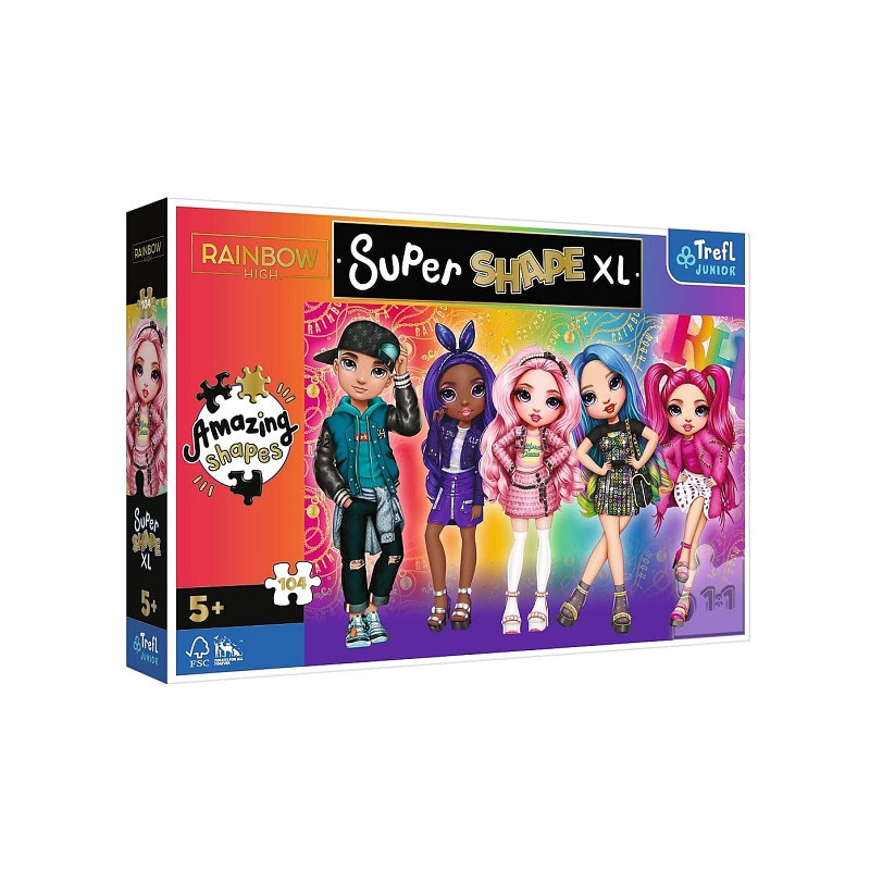 PUZZLE 104 XL Stylowe Rainbow High / MGA 50015