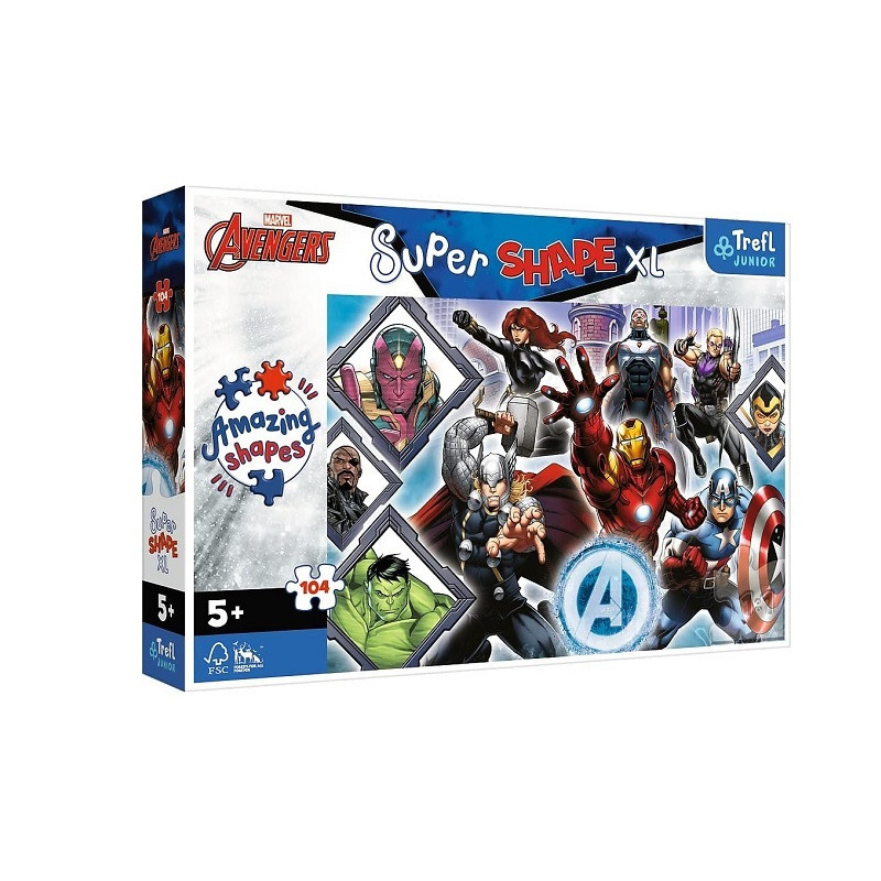 PUZZLE 104 XL SuperShape TwoiUlubieńcyAveng..50018