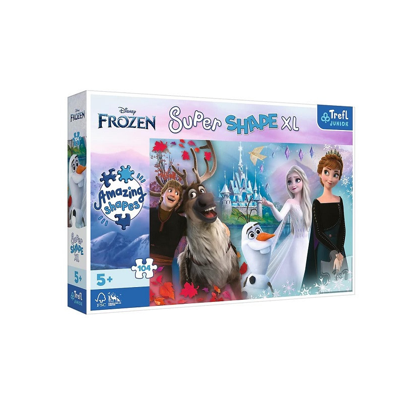 PUZZLE 104 XL W świecie Anny i Elsy jest wes.50017